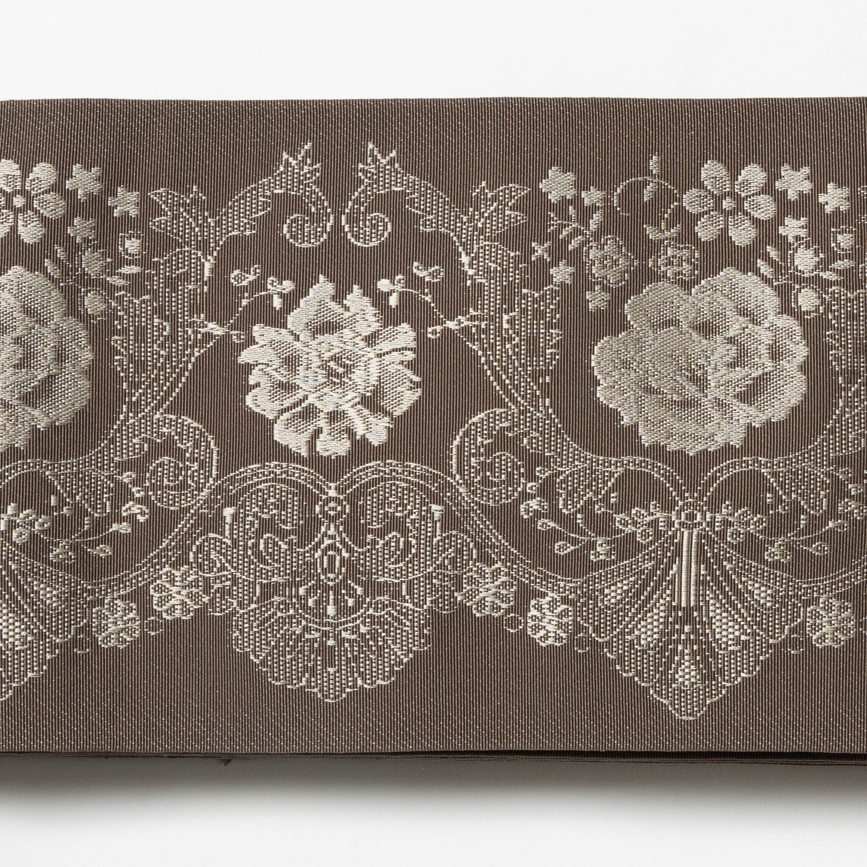 結 フレンチレース ブラウン｜西村織物 オンラインショップ｜博多帯