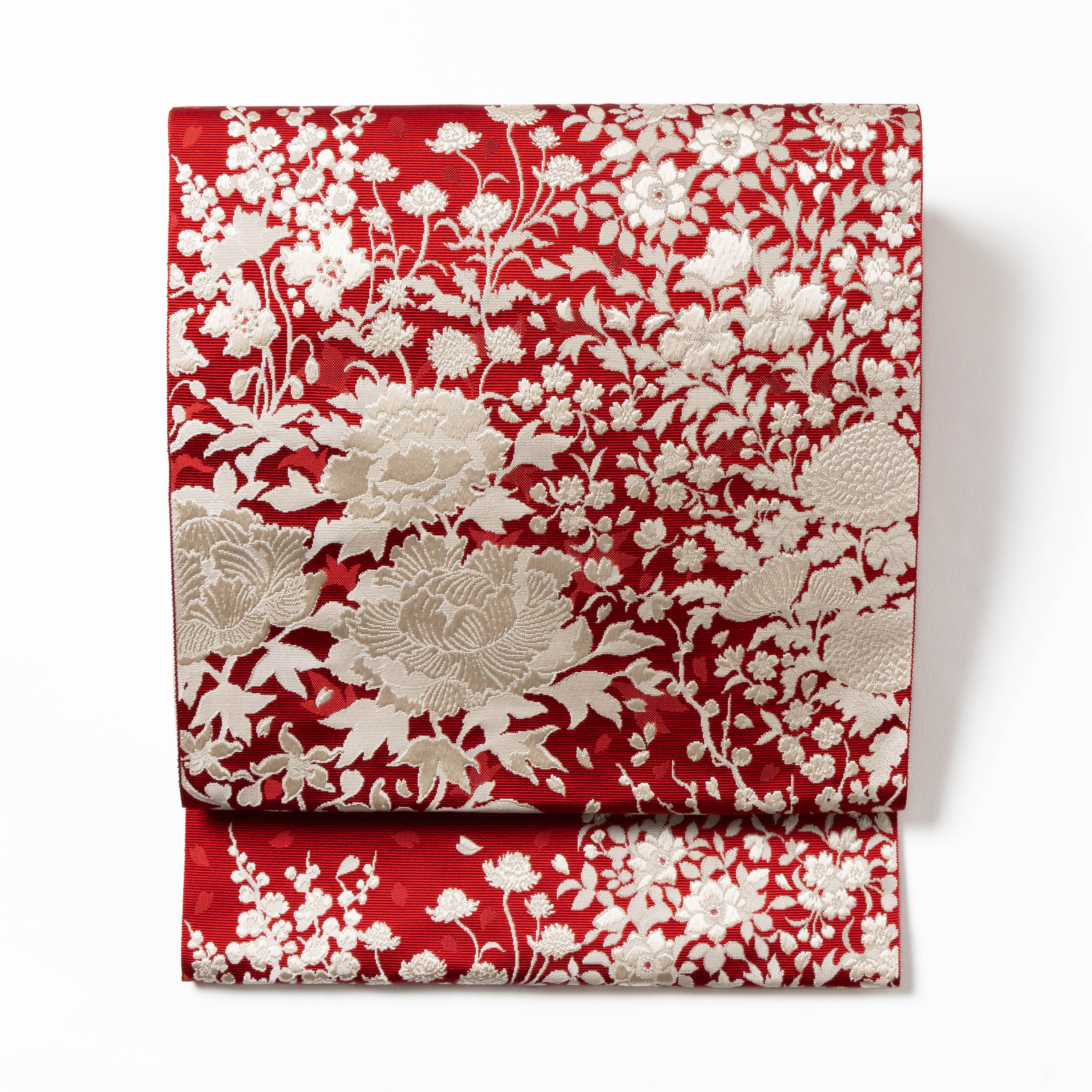 Asian FLOWERS MAP 紅｜西村織物 オンラインショップ｜博多帯・博多織 通販
