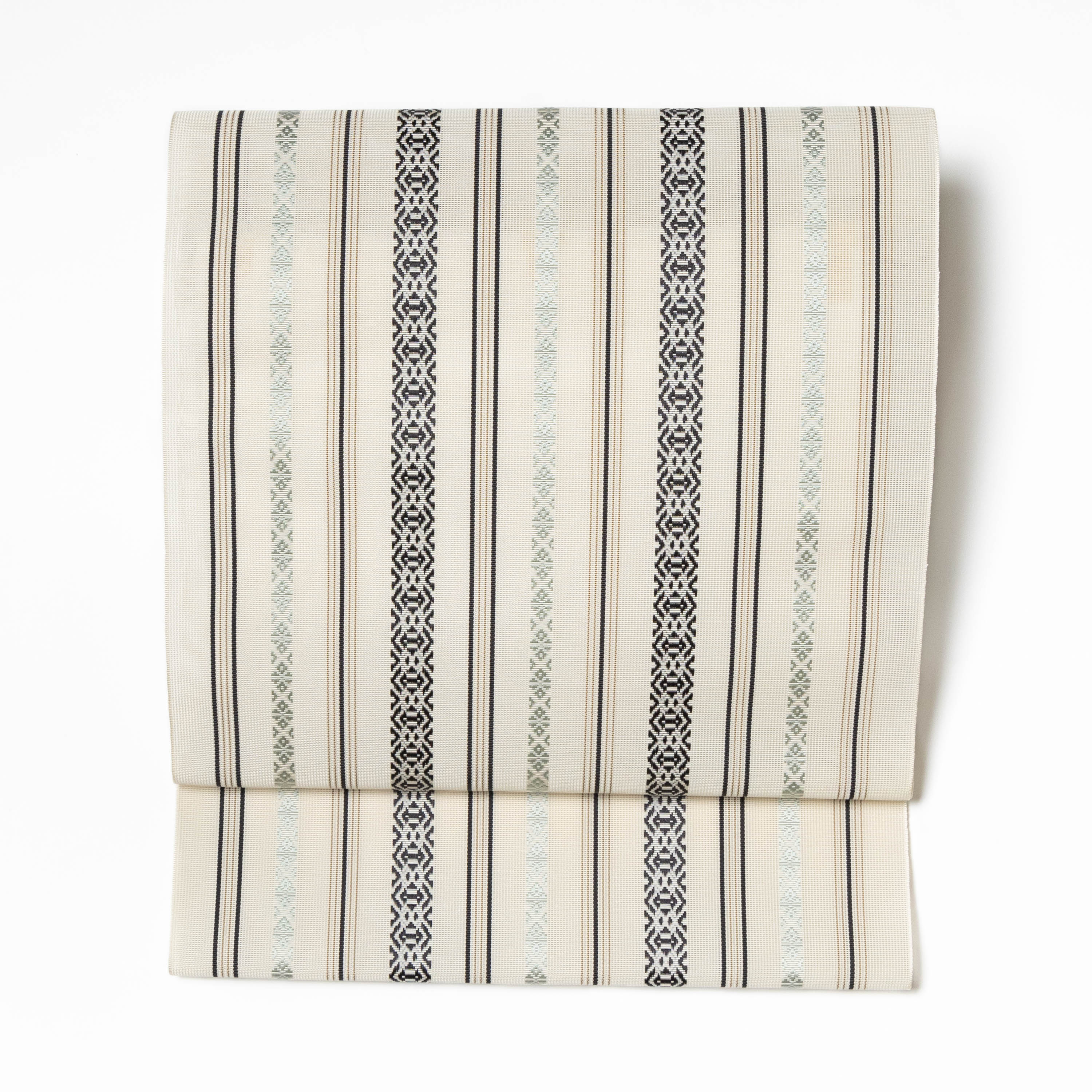 紗織 五献上 生成り/グレー｜西村織物 オンラインショップ｜博多帯