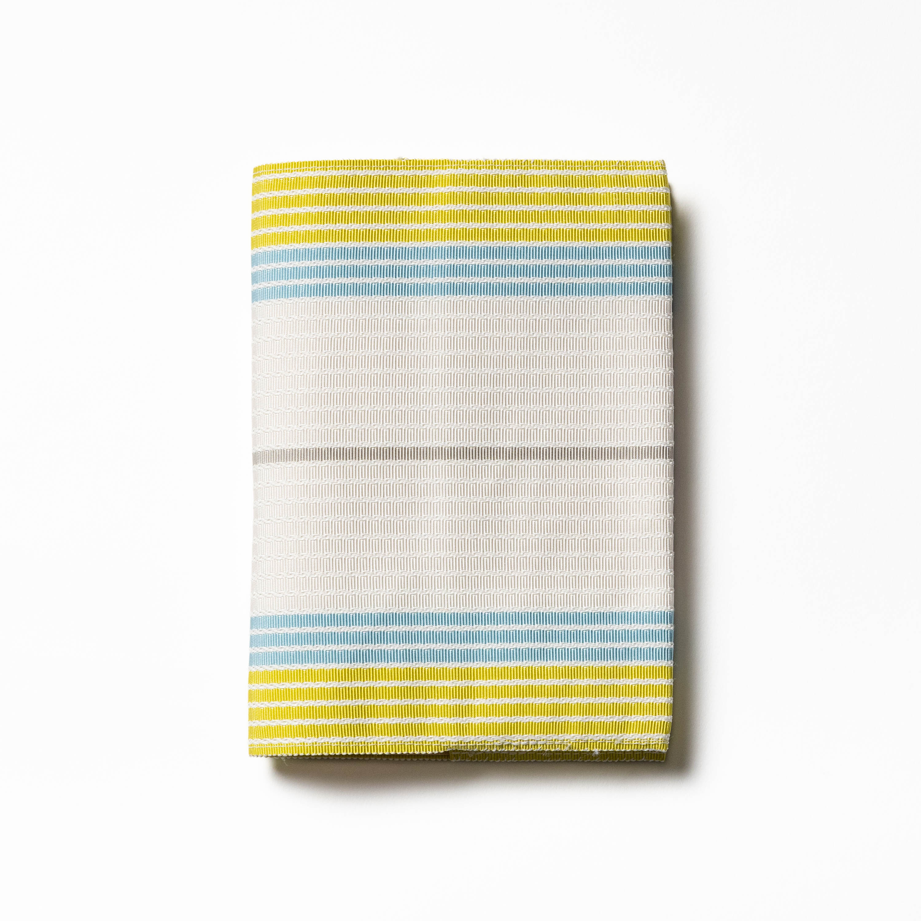 ブックカバー〈麻絹/黄・水色〉｜西村織物 オンラインショップ｜博多帯