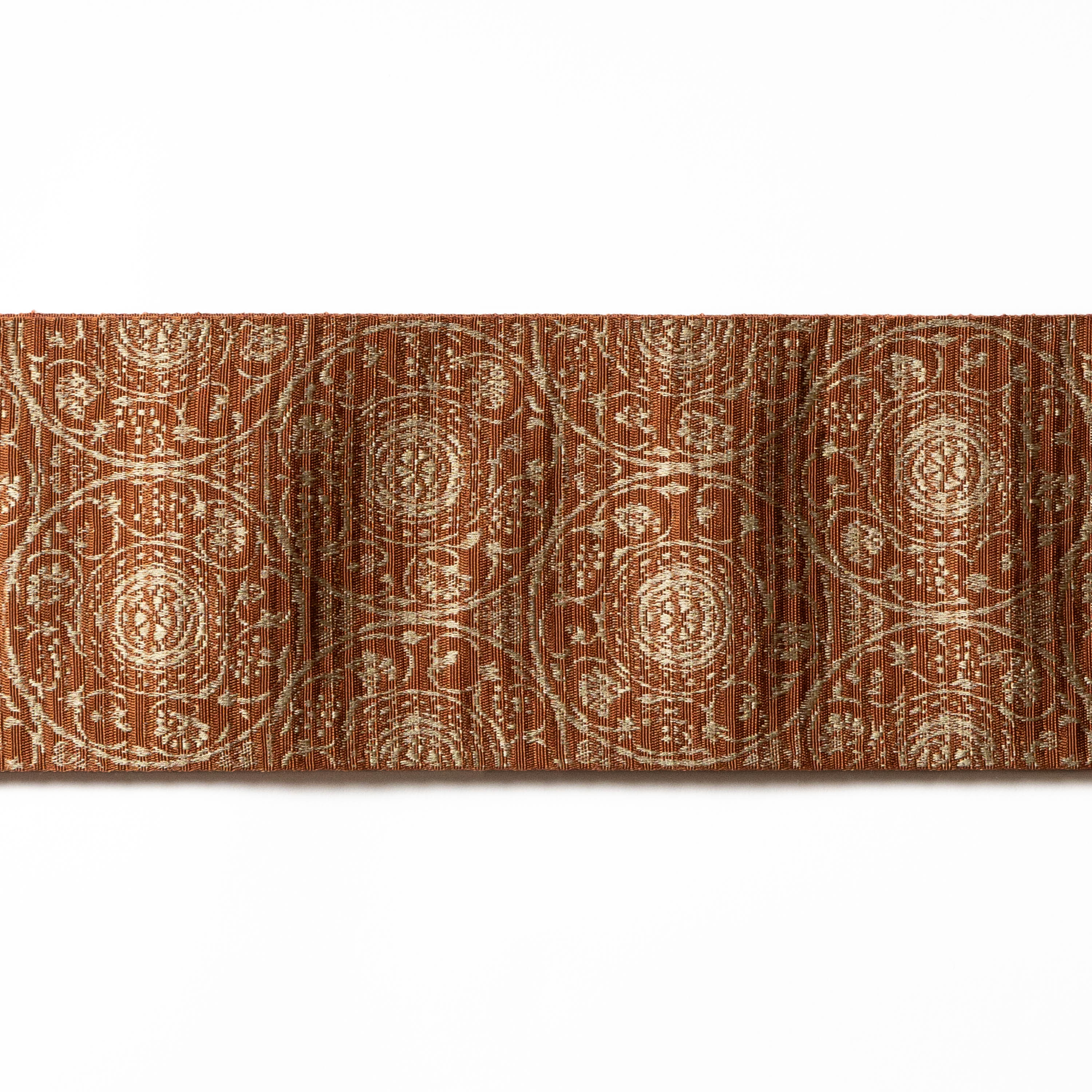 織更紗 華皿 柿茶｜西村織物 オンラインショップ｜博多帯・博多織 通販