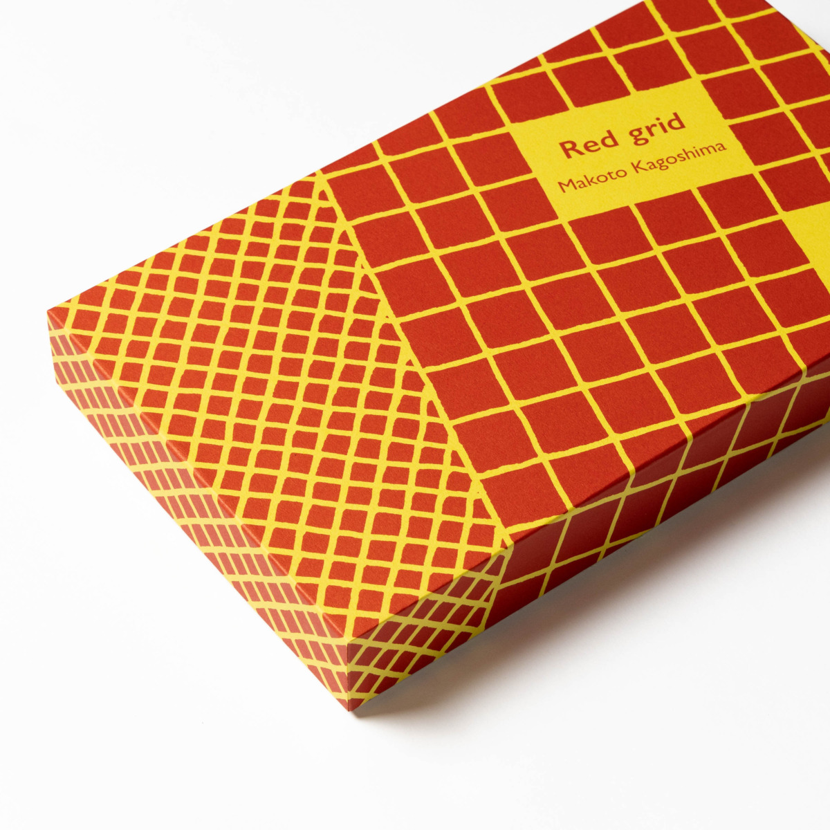 半幅帯　by Makoto Kagoshima　-Red grid-