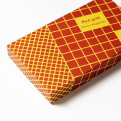 半幅帯　by Makoto Kagoshima　-Red grid-