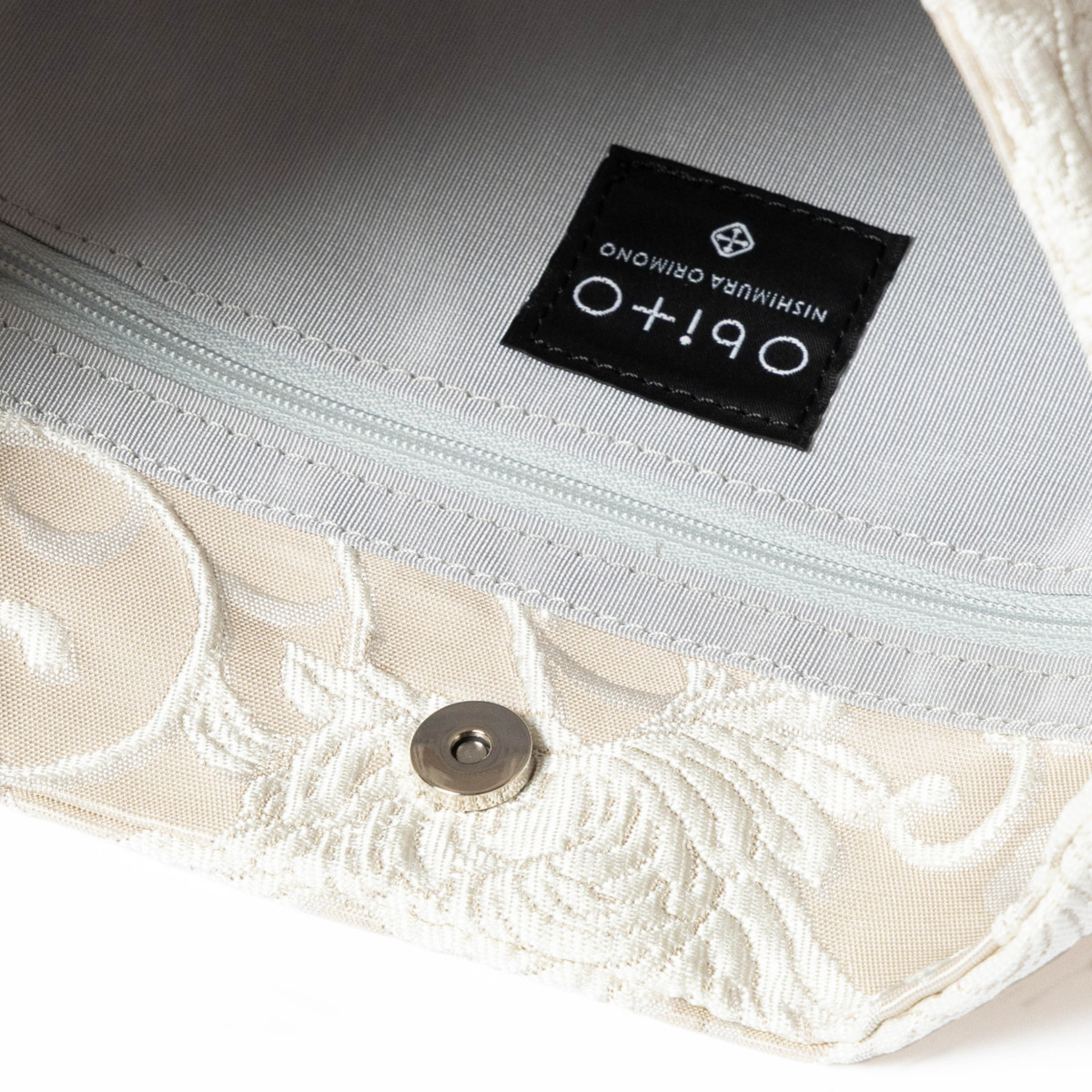 おたいこばっぐ〈透彫唐花/白茶〉