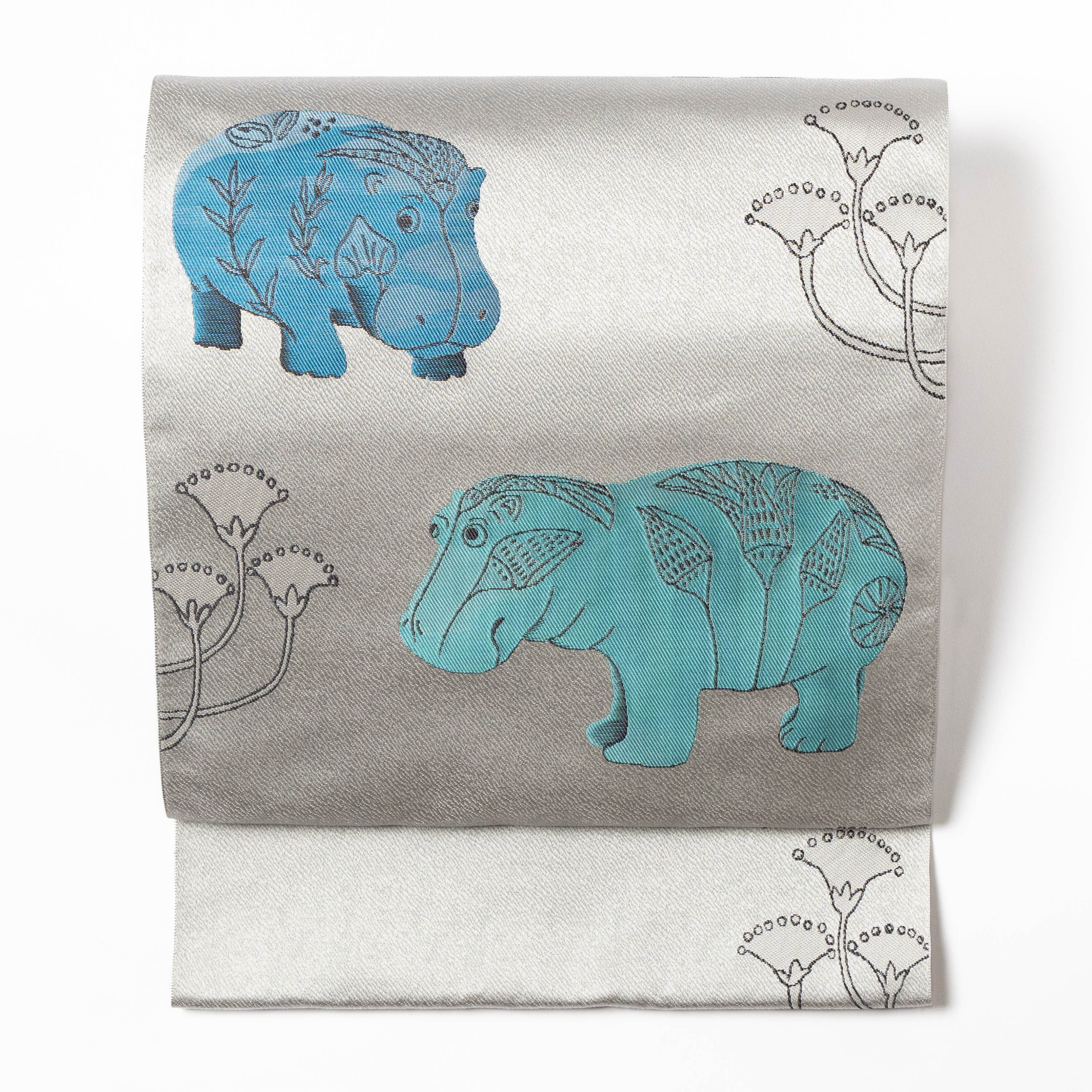 Ancient Culture 幸せの青いカバ パールホワイト｜西村織物 オンライン