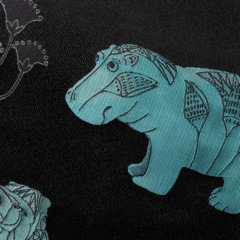 Ancient Culture 幸せの青いカバ アイボリーブラック