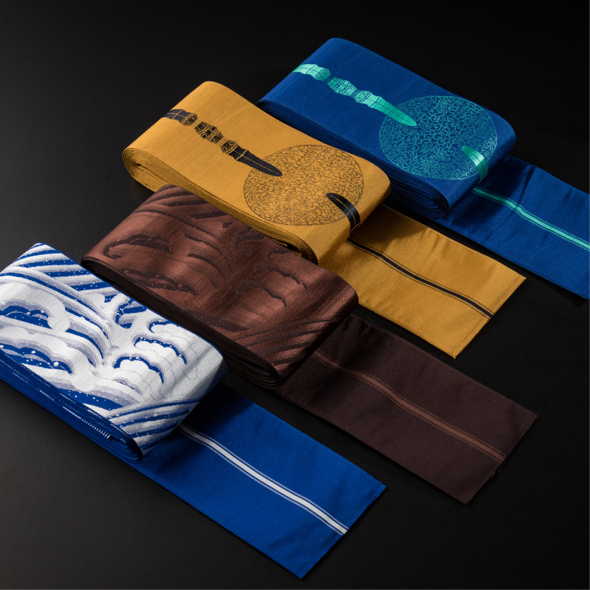 Yamaobi by Hiromine Nakamura -独鈷華皿/瑠璃紺に緑青-