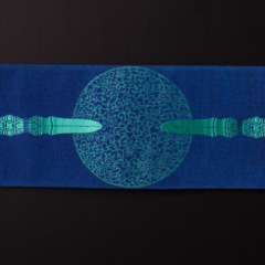 Yamaobi by Hiromine Nakamura -独鈷華皿/瑠璃紺に緑青-