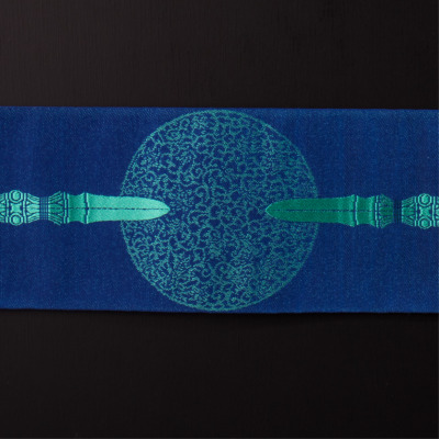 Yamaobi by Hiromine Nakamura -独鈷華皿/瑠璃紺に緑青-