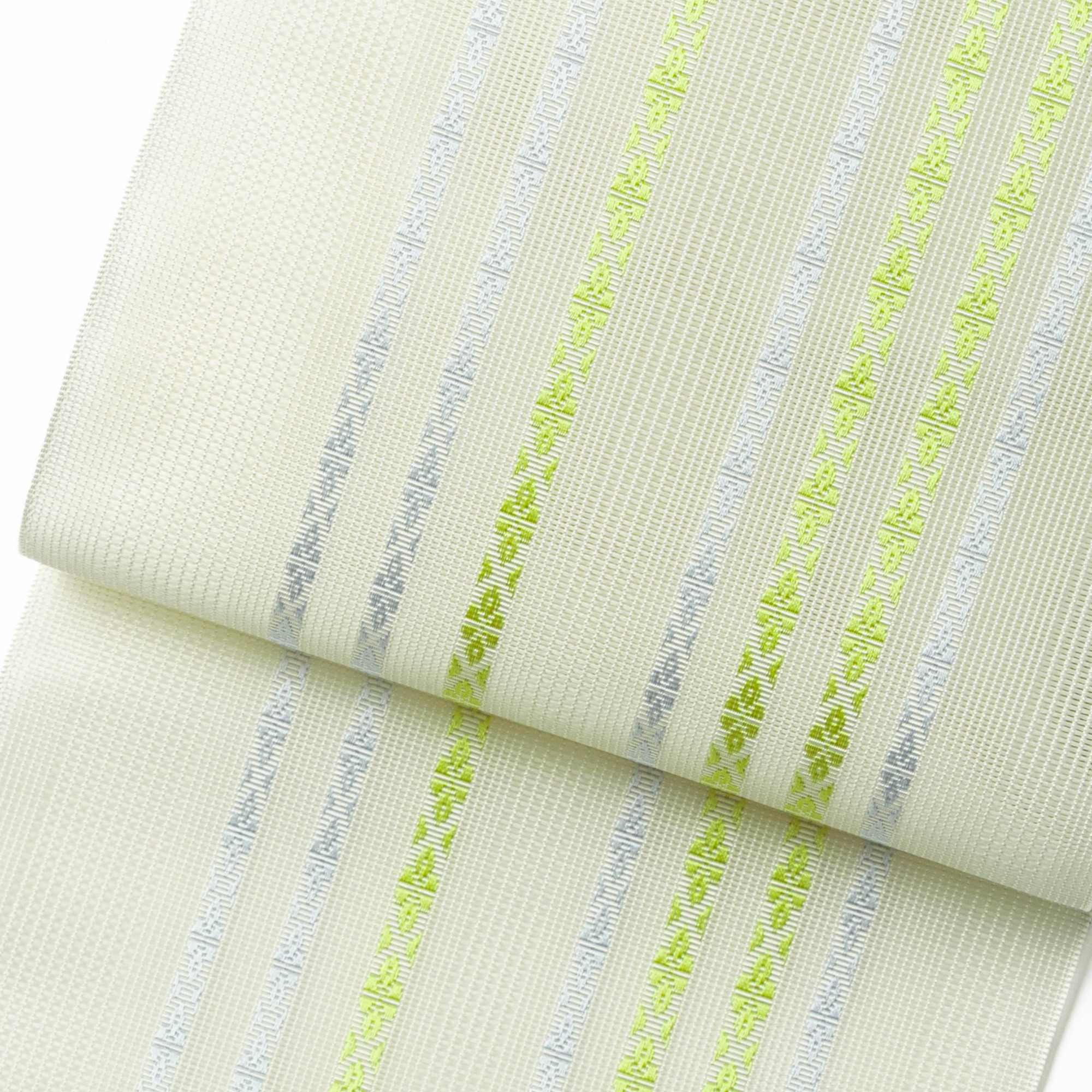 紗　小花献上　白/水色