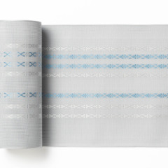 紗　小花献上　グレー