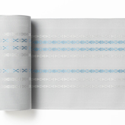 紗　小花献上　グレー