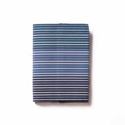 ブックカバー〈麻絹/紺〉